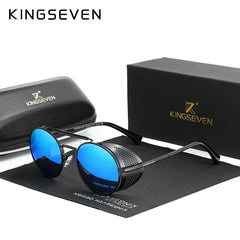 Sunglasses Polarized Men Vintage Round Metal Frame Sun Glasses Eyewear