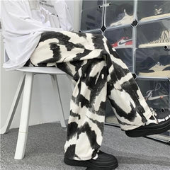 Zebra Y2k Baggy Jeans Pants Men Wide Leg Oversize Pants Fashion Tie-dye