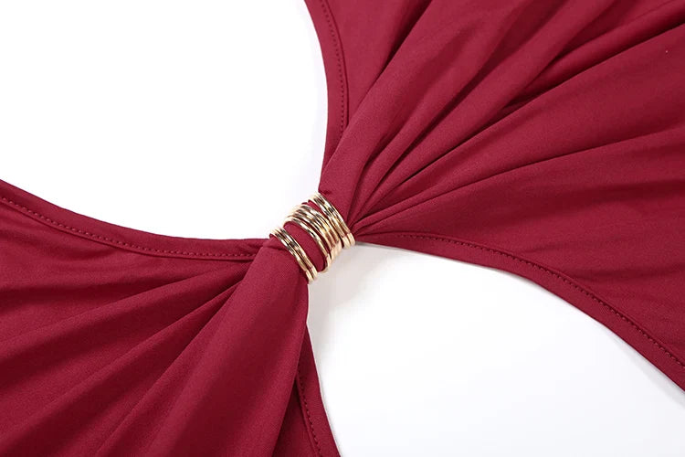 kliou Waistless V-neck Women Maxi Dresses Classic Elegant Lapel Full Sleeve V-neck Sheath Vestidos Female High Street Bodycon