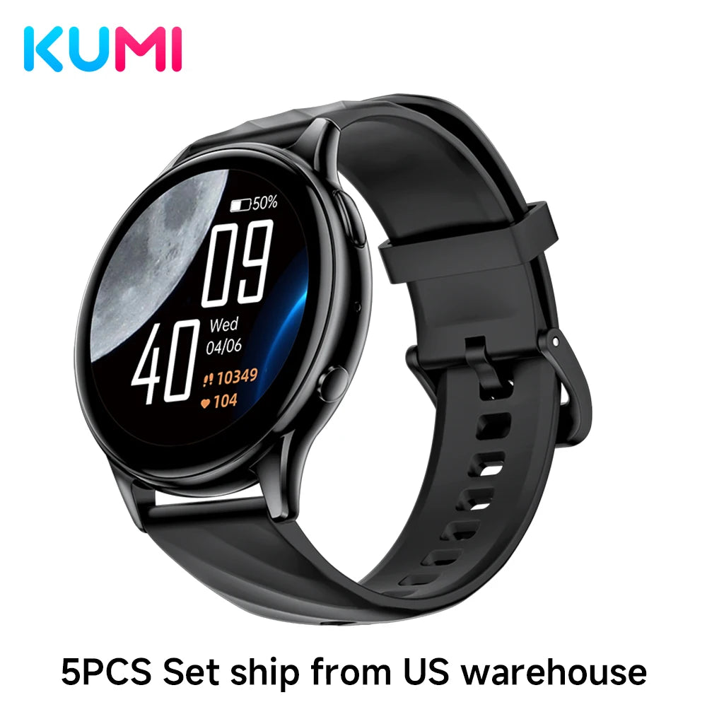 KUMI GW3 Pro Smartwatch 1.43" AMOLED IP68 Waterproof Bluetooth 5.2 Fitness Tracker Heart Rate Blood Oxygen Monitor