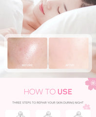 10pcs Sakura Sleeping Mask Moisturizing Reduce Wrinkle Nourishing Brightening Portable Disposable Face Mask Facial Care