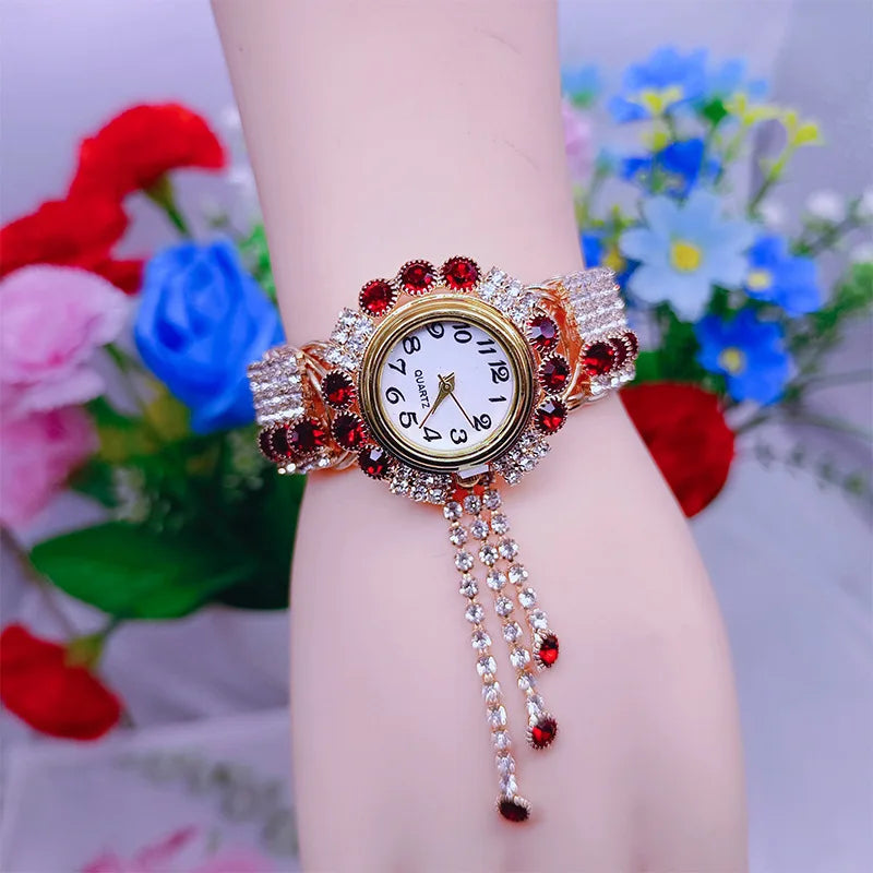 Fashion Women Watch with Shiny Diamond Watch Ladies Luxury Brand Ladies Casual Women Bracelet Crystal Watches Relogio Feminino