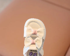 Summer Korean Style Baby Sandals Kawaii Bowtie Girls Toddler Shoes Soft Sole Antislip