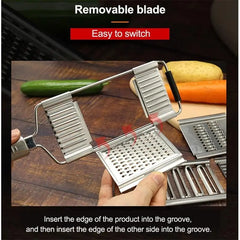 4 in1 Vegetable Slicer Stainless Steel Shredder Cutter Multi-Purpose Vegetable Slicer