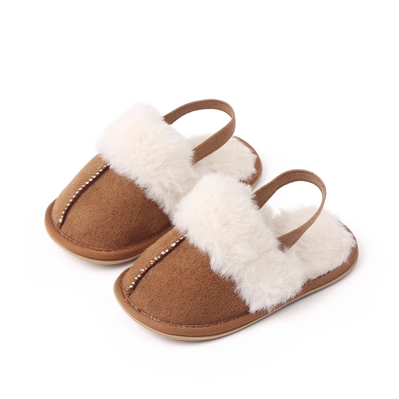 Baby Winter Warm Slipper Soft and Warm Fluffy TPR Sole Anti-slip