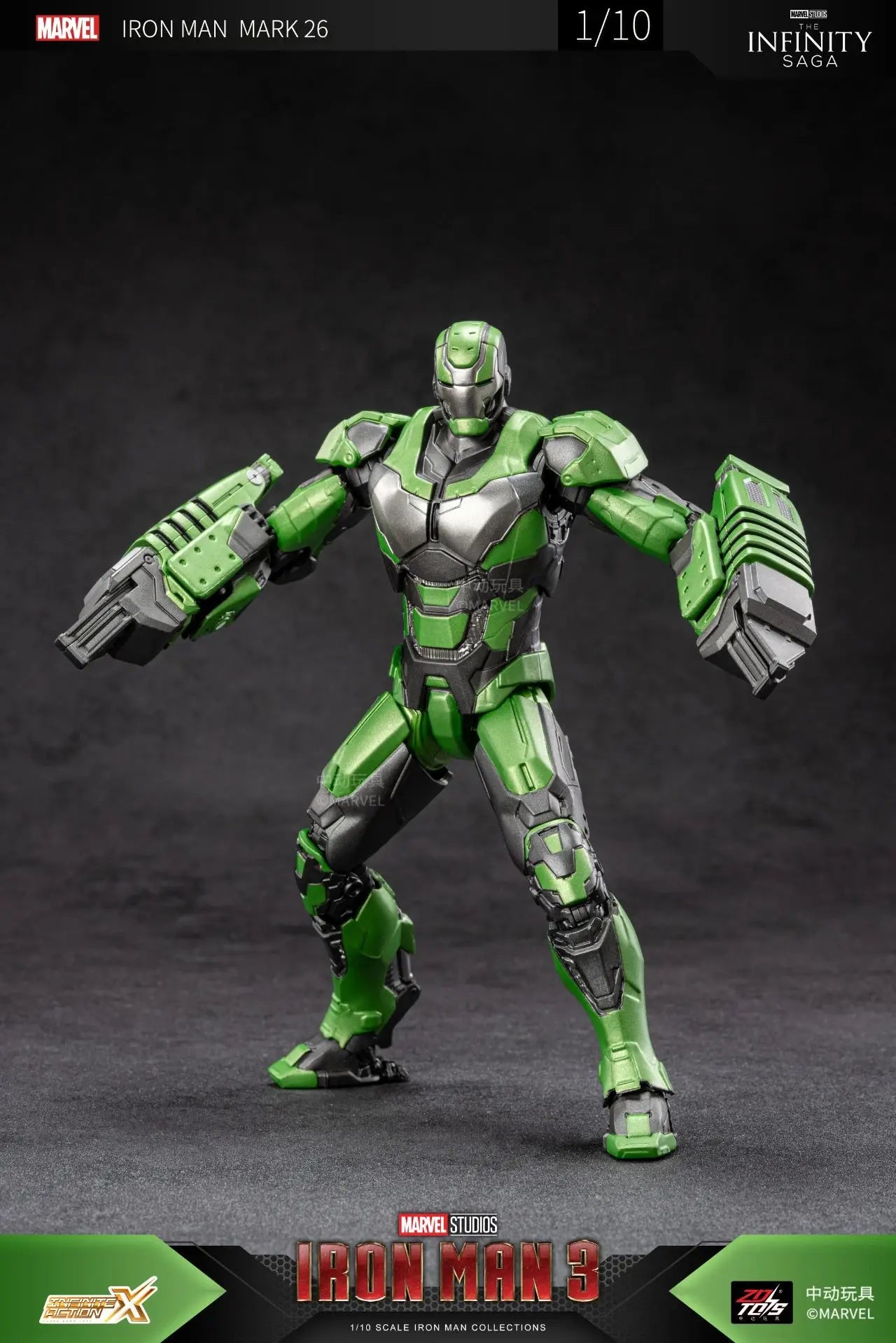 1:10 ZD Toys Iron Man MK38 Igor MK25 Striker MK26 Gamma MK36 Peacemaker MK40 MK15 Sneaky Action Figure Collections Gift