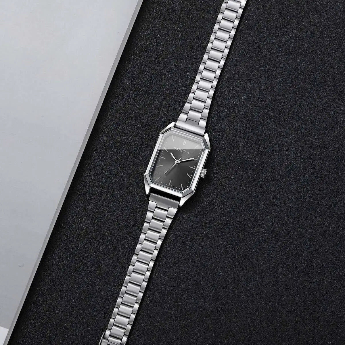 Fashion Rectangle Women Watches Simple Analog Quartz Wristwatch for Girls Clock Gift Reloj Mujer（Without Box）