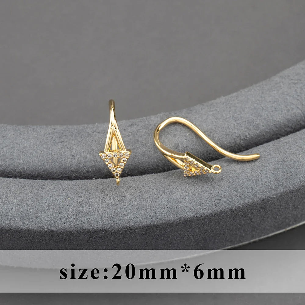 GUFEATHER,20pcs/lot,M800,jewelry accessories,pass REACH,nickel free,18k gold plated,copper,connector,diy earrings,jewelry making