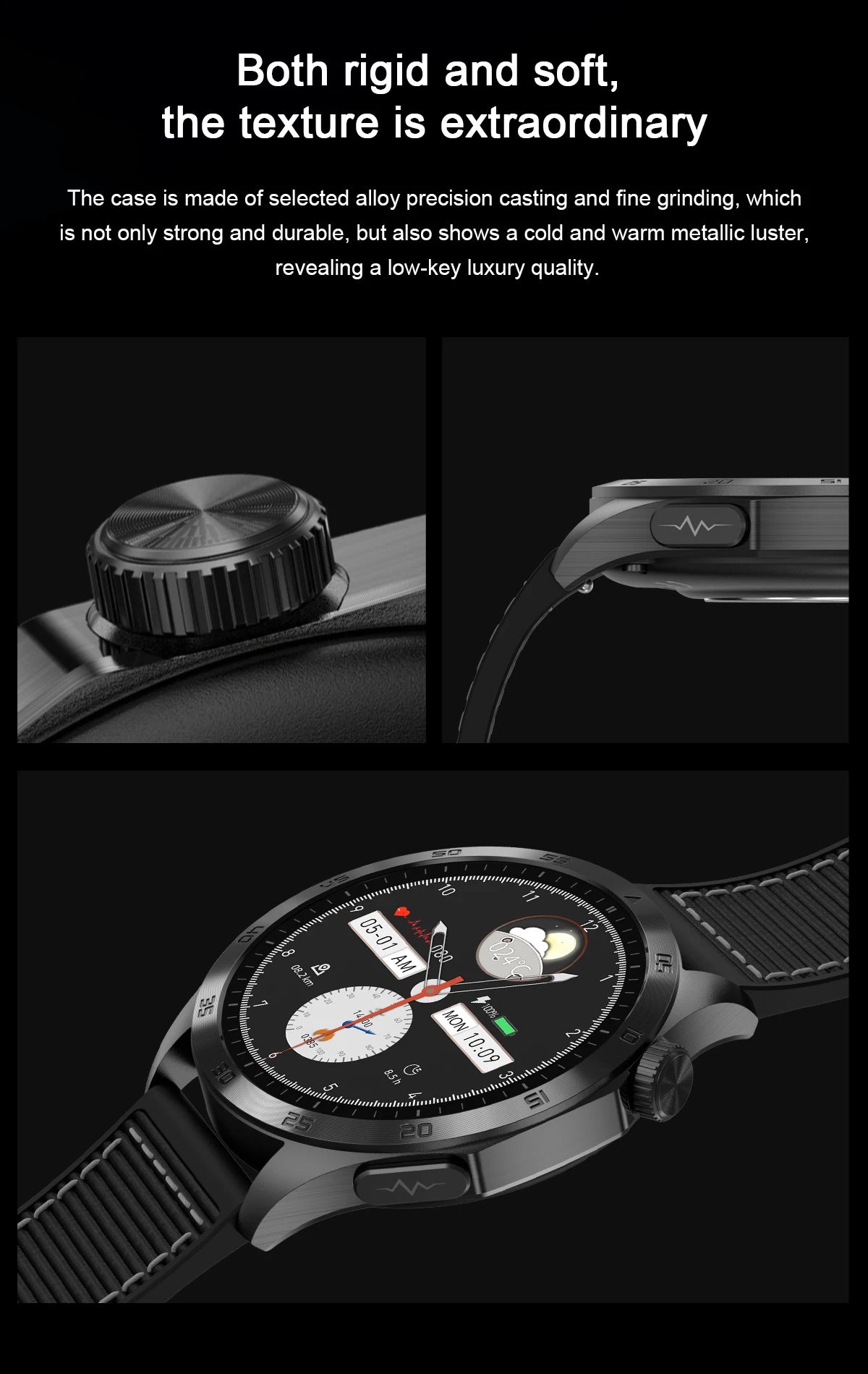 GUHUAVMI NEW Fashion Health Expert Laser iagnosis Smart Watch Men ECG+PPG Three highs  Blood Pressure Heart Rate HD Call Watches