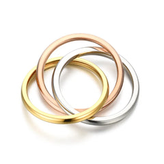 Classical Triple Ring Interlocked Rings Wedding Jewelry Accessories Fashion