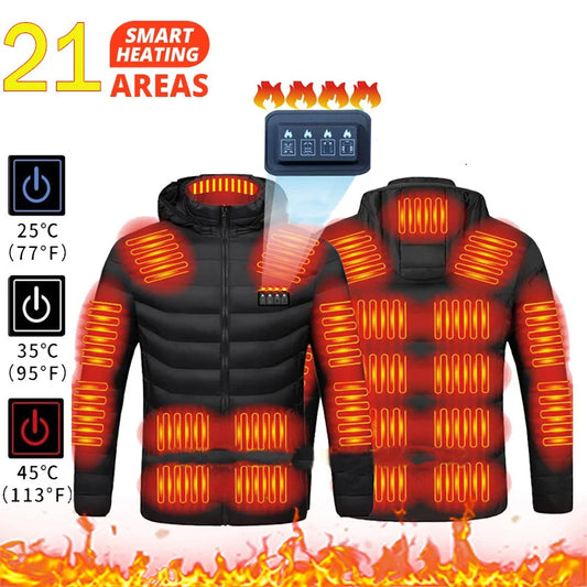 21 Areas Heated Jacket Mens Jacket Waterproof Heating Jacket Men