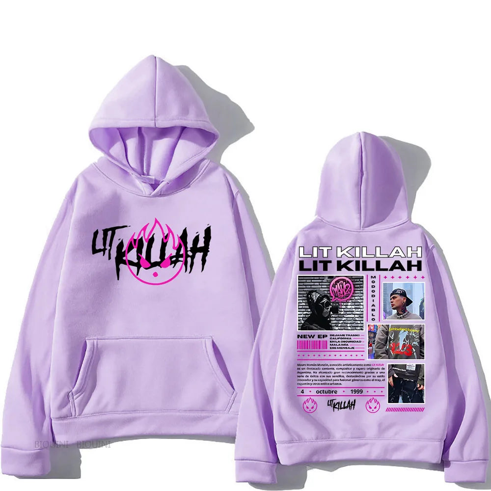 Hooded LIT Killah Funko Pop Hip Hop Casual Retro Sweatshirt With Hooded