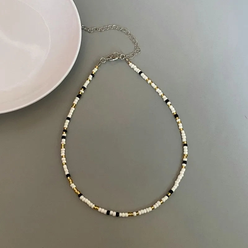New Seed Beads Bohemia  Choker Chain Fashion  Charm Collar Colorful Handmade Colar Collar Necklace Jewelry Femme