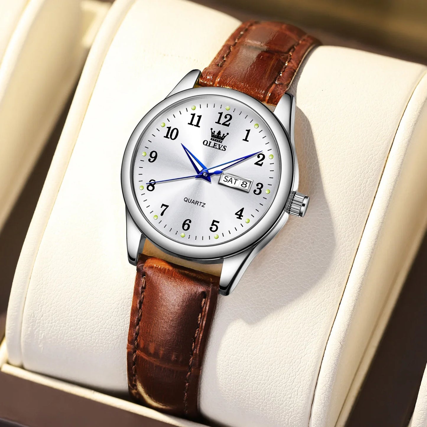 OLEVS Luxury Quartz Watch for Women Elegant Stainless Steel Women's Watches Gifts Waterproof Fashion Trend Simple Ladies Watch