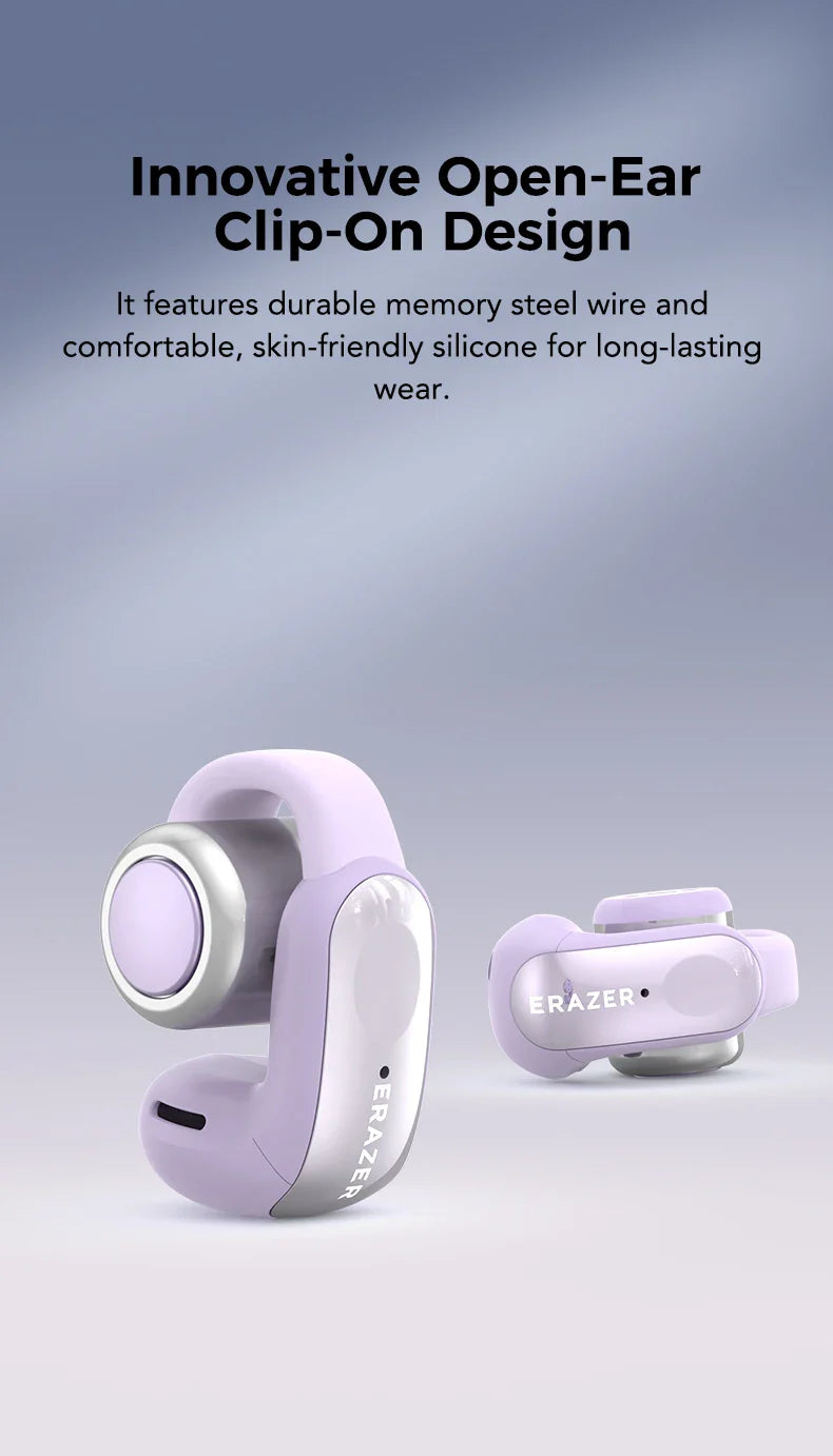 Translator ERAZER XF28 Bluetooth V6.0 Open-ear True Wireless EarbudsTranslation Earphones Office Travel,ASMR Headset APP