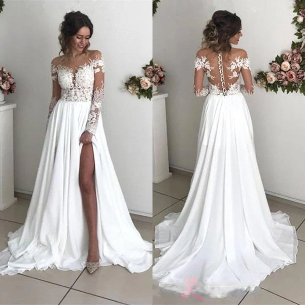 White Bridesmaid Dresses: Wedding Dresses Sweetheart A-Line Chiffon Appliques