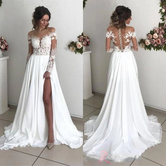 White Bridesmaid Dresses: Wedding Dresses Sweetheart A-Line Chiffon Appliques