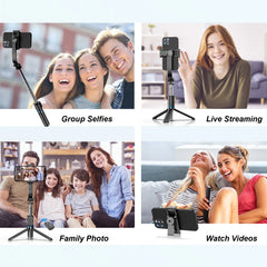 Selfie Stick with Tripod Stand and Remote, 42" Extendable Selfie Stick