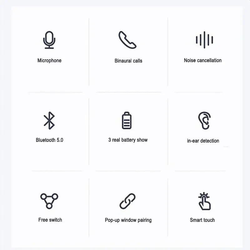 TWS Bluetooth Earphone Air Pro Wireless Earphone Sound Noise Cancelling Bluetooth Earbuds Touch Control Headphones