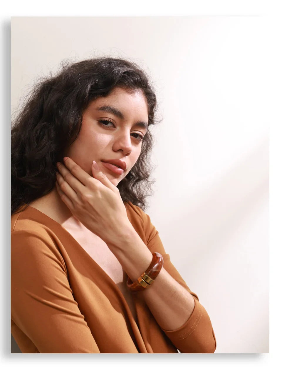 Yhpup 66mm Green Pink Brown Purple Acrylic Thick Bracelet Bangle for Women Stainless Steel Arrivals 2025 Wrist Jewelry Gift