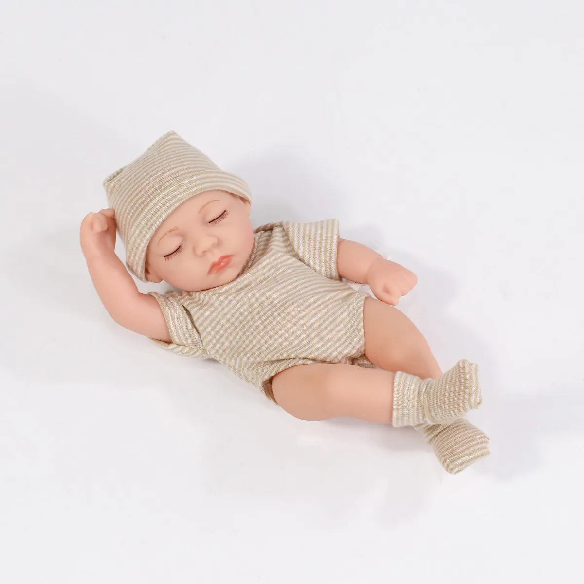 20cm Reborn Dolls Silicone Vinyl Baby Doll Cute Mini Bebe Doll Baby Reborn Doll Toys Waterproof Vinyl Doll For Girls Gift
