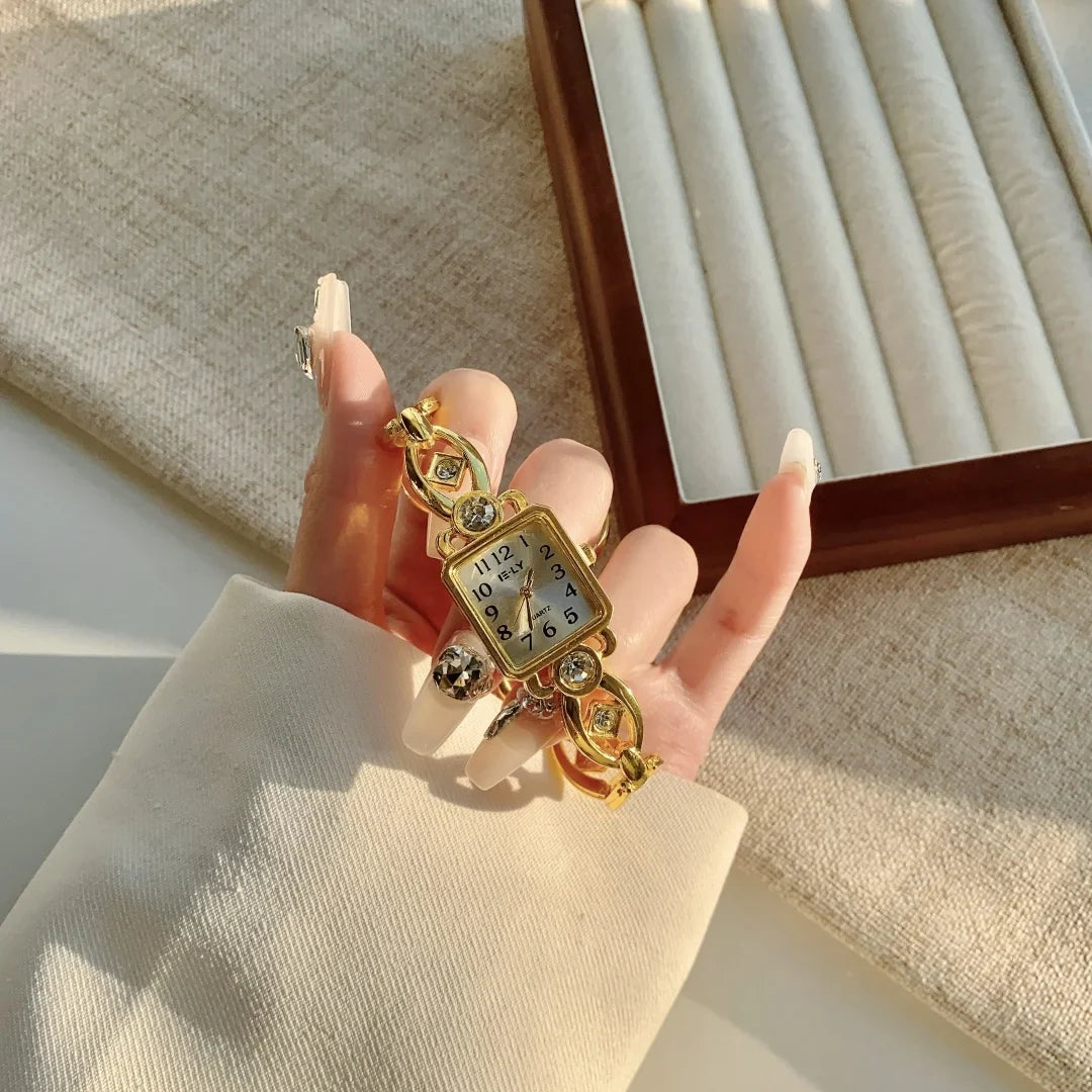 Women Watches Top Brand Luxury Wristwatches Ladies Fashion Gold  Bracelet Watch Female Elegant Clock Women montre femme