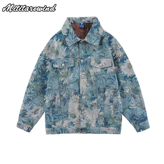 Denim Jacket Men's High Street Spring And Autumn New Japanese Blue Vintage