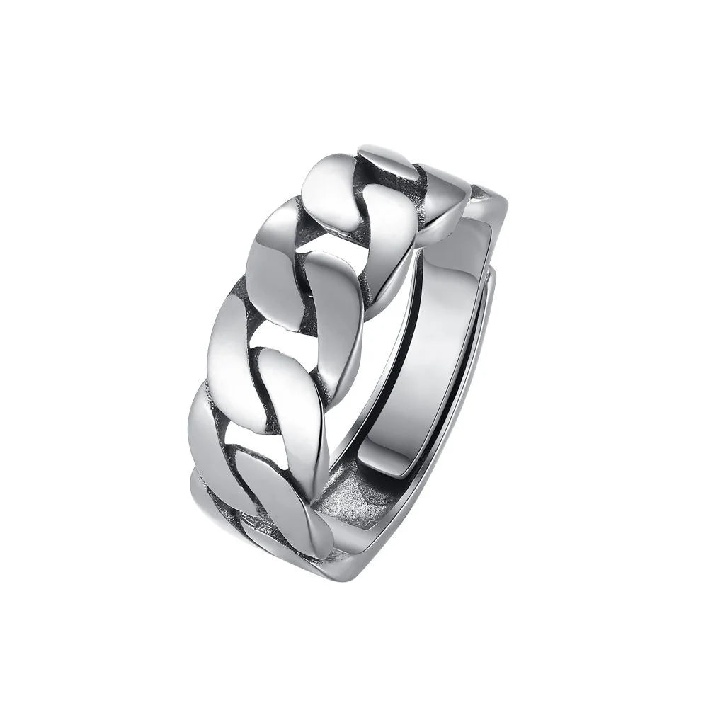 925 Sterling Silver Rings For Women Men Fine Jewelry Finger Adjustable