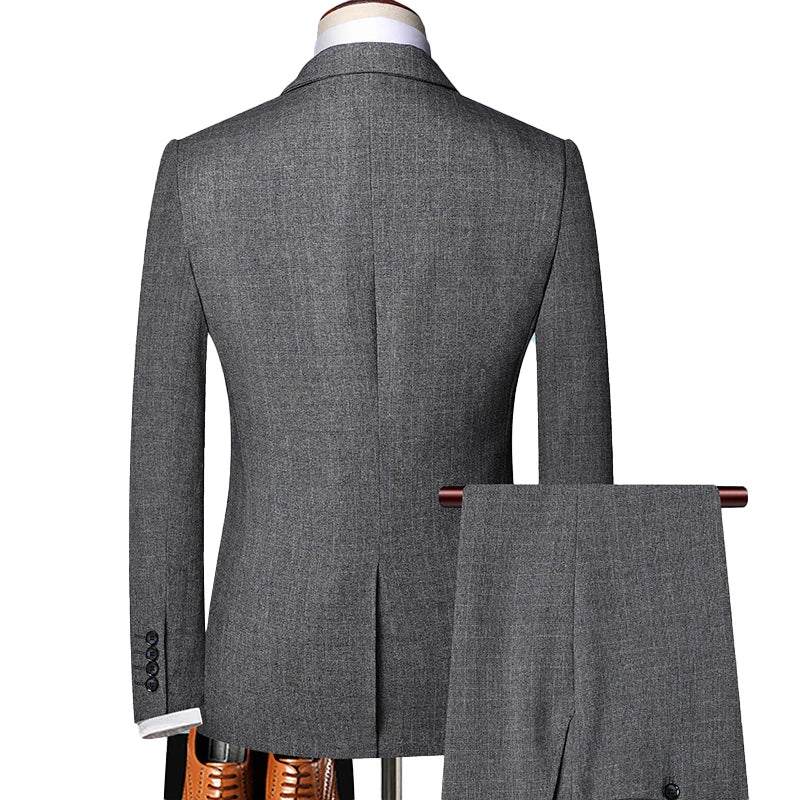 Tuxedo for Mens: Jacket Vest Pants Casual Plaid Retro Business Men's Suit 3Pcs