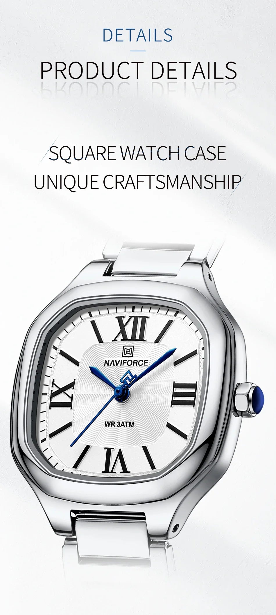 NAVIFORCE Brand High Quality Women Quartz Watch Stainless Steel Strap Casual Elegant Waterproof Wristwatch Relogio Feminino 2024