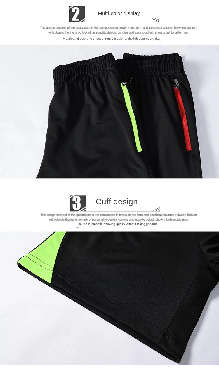 Hot Men's Casual Fashion Knitted Ice Silk Sports Shorts Loose Size Fashion Trendy Air Conditioned Pants