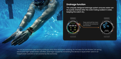 HAYLOU Solar Ultra GPS Smartwatch 1.6” AMOLED Display 5ATM Waterproof Built-in GPS Bluetooth Phone Calls Sports Smart Watch