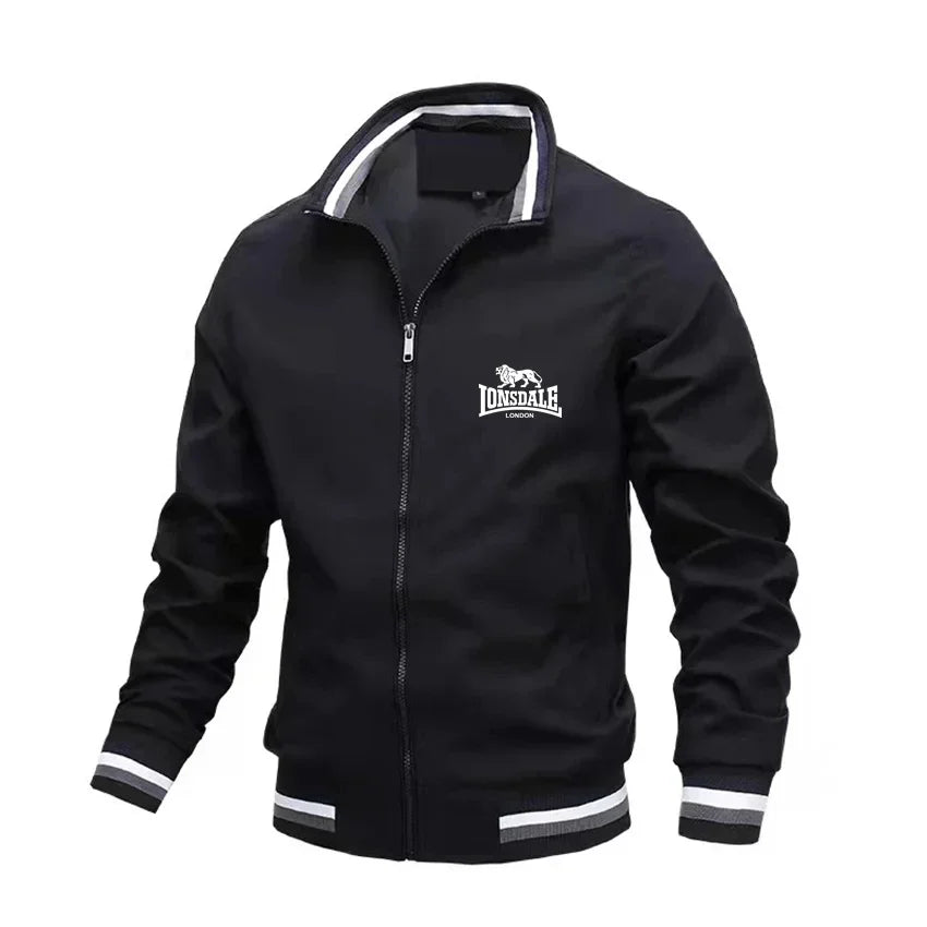 Men's aviator jacket with support collar, thin casual baseball jacket