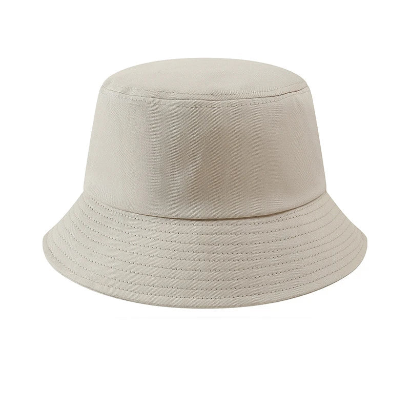 Custom LOGO Design Bucket Hat Women Men Embroidered Print Logo Summer Casual Fishermen Cap Brim Kpop Panama Bob Bucket Gorros