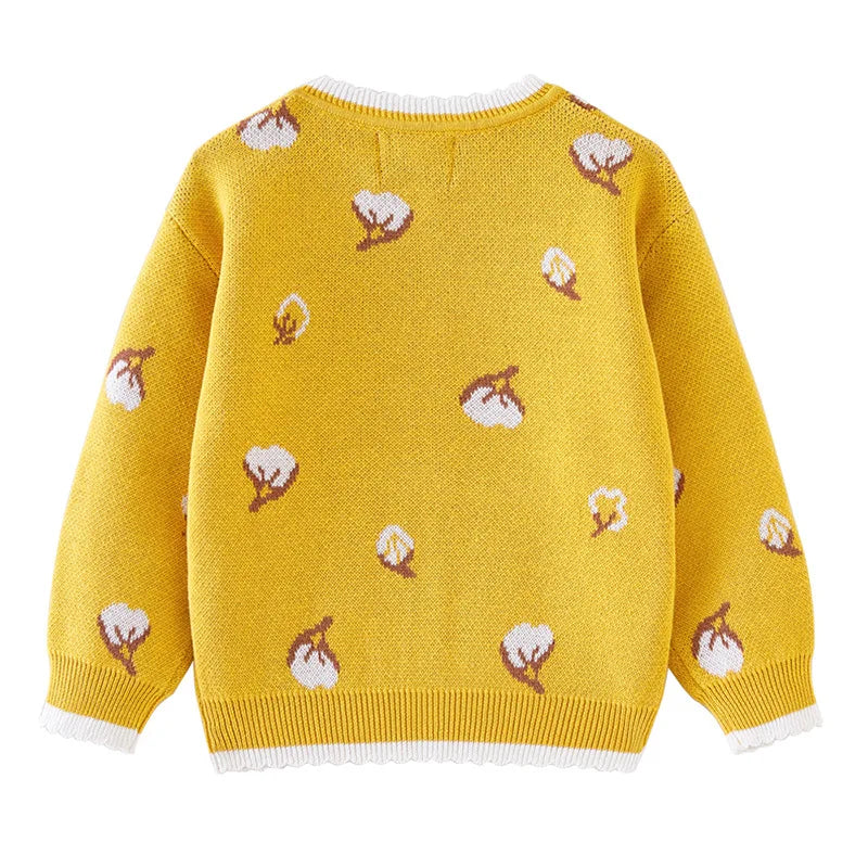 Button Jacket Children Coat Cardigan 100% Cotton Girl Cardigan  Kids Clothes