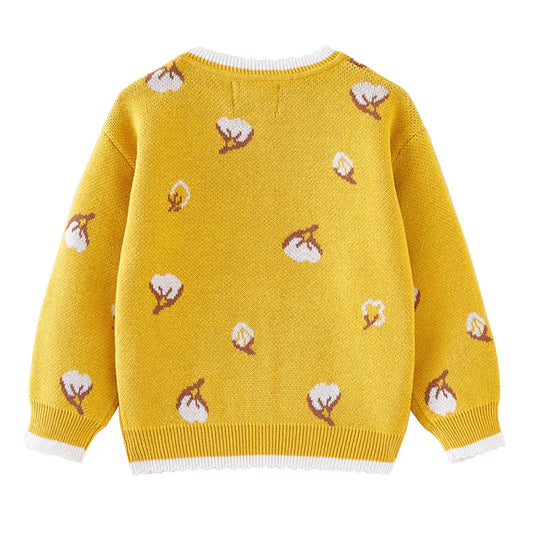 Button Jacket Children Coat Cardigan 100% Cotton Girl Cardigan  Kids Clothes