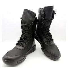 Men's Work Shoes Combat Ankle Military Army Boots Fashion Mesh Motorcycle Boots