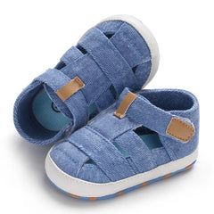 Boys And Girls Baby Shoes Fashion Canvas Soft Soles First Walking Shoes