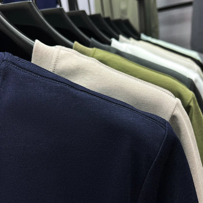 High end silky cotton breathable short sleeve T-shirt men summer designer Paul brand embroidered fashion casual round neck top