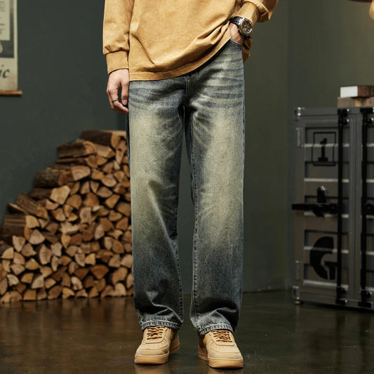 Baggy Jeans Men Wide Leg Pants Casual Oversize Jeans For Men Clothing