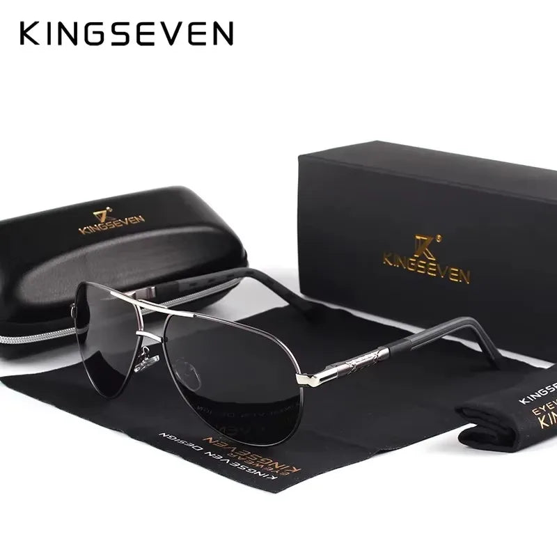 KINGSEVEN Fashion Men Sunglasses Luxury UV400 Polarized Glasses Women Pilot Outdoor Causal Male Female Fishing Driving Eyewear