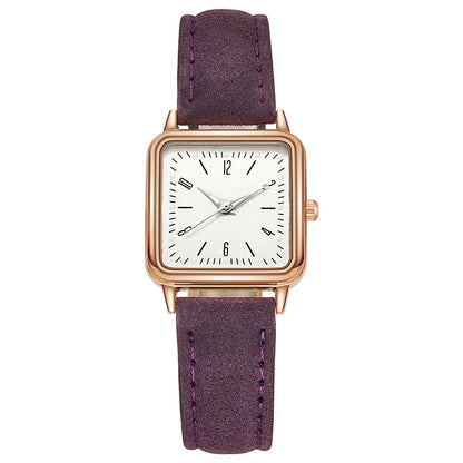 Fashion Square Women Watches Casual Leather Strap Ladies Wristwatches Clock Gift Reloj Mujer