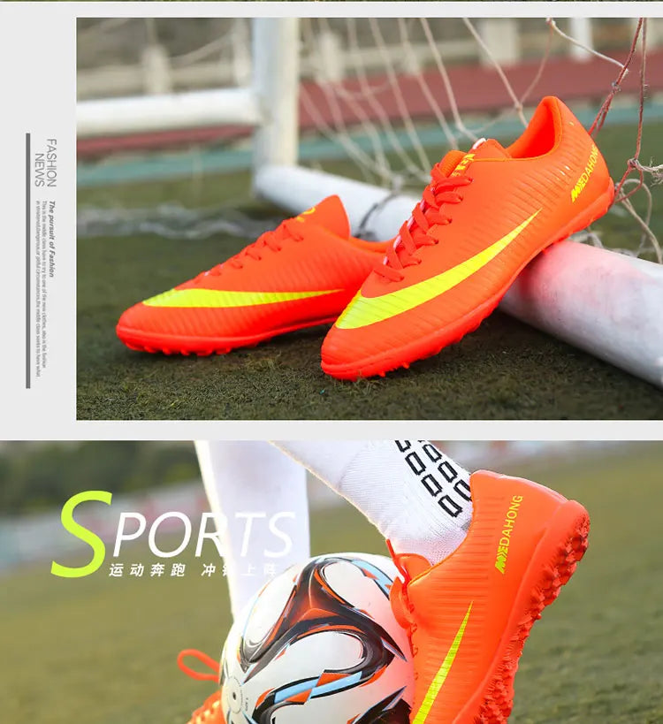 Men Soccer Shoes Cleats Society Children Boys Kids Autumn Casual Studded Boots