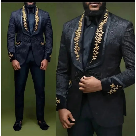 Tuxedo for Mens: Blazer Elegant Black Male Jacket Single Breasted Shawl Lapel