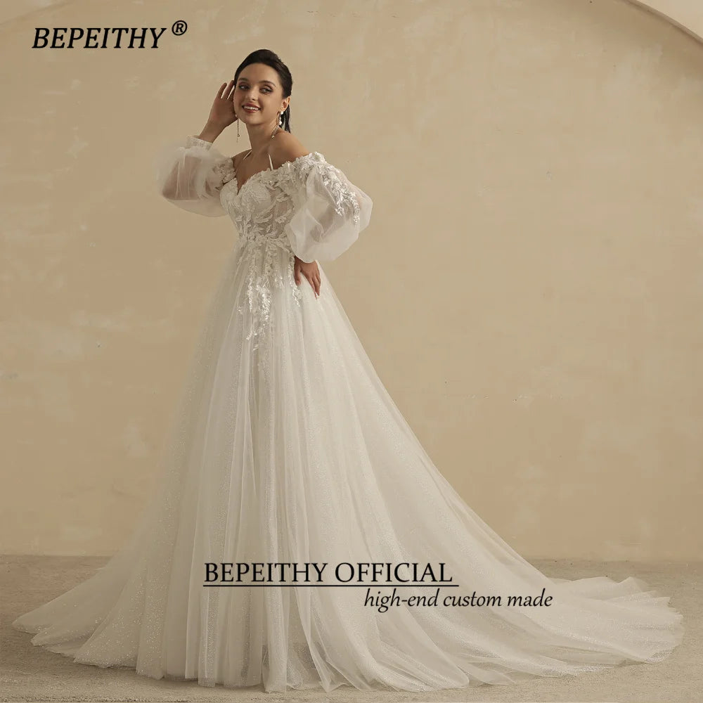 White Bridesmaid Dresses: A Line Wedding Dress For Women Bride Detachable
