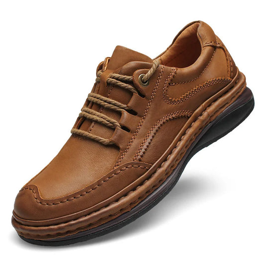 Men Genuine Leather Shoes Business Formal Shoes Breathable Sneaker