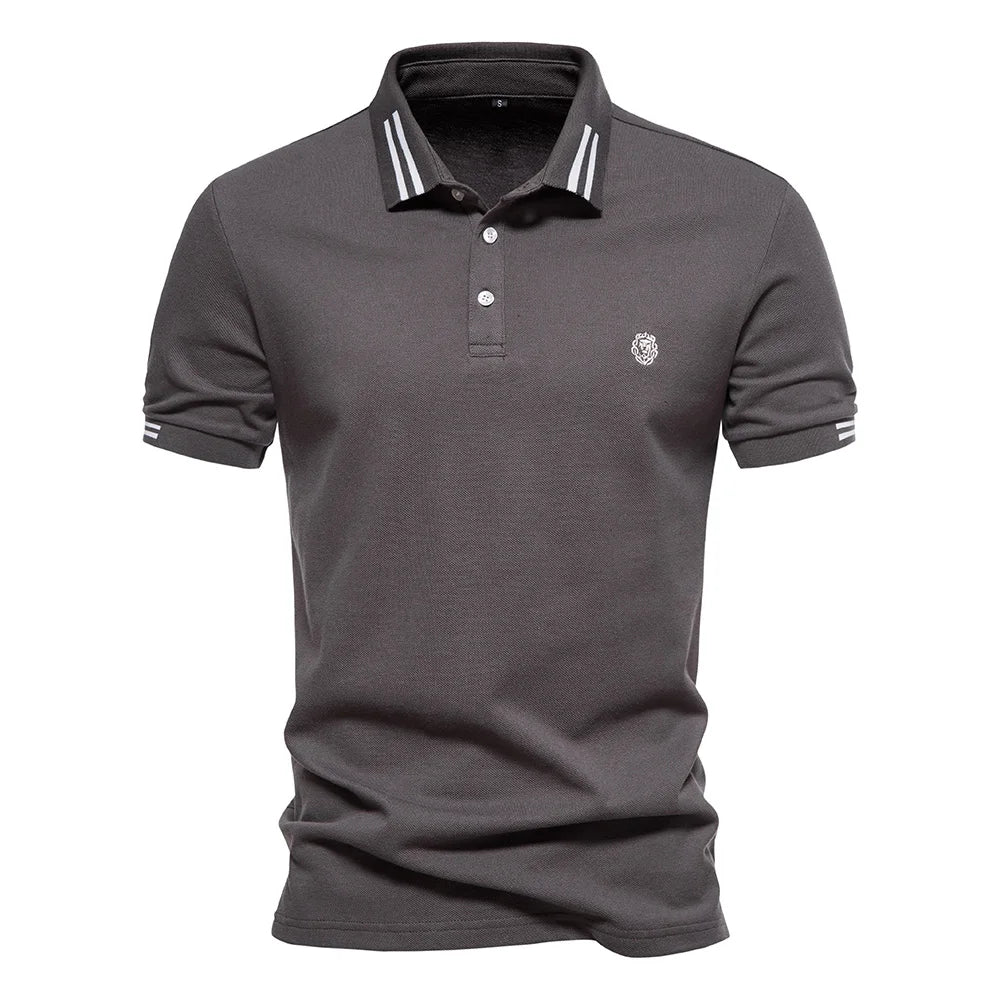 100% Cotton Men's Polo Shirts Casual Solid Color Short Sleeve Polo Shirts for Men New Summer Desinger Clothing Men