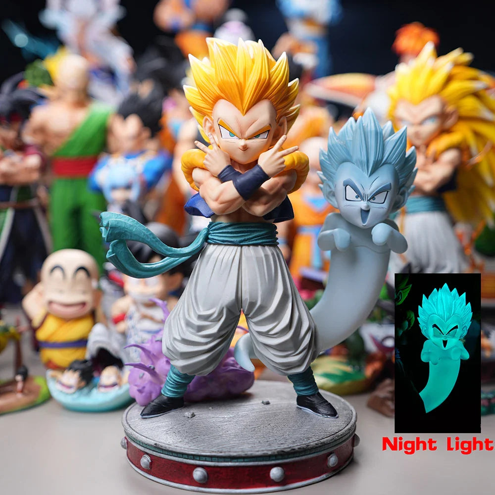 25cm/9.8in Anime Dragon Ball Z Figure Gotenks Figure Ghost Night Light PVC Action Figure Collection Model Toys Gifts
