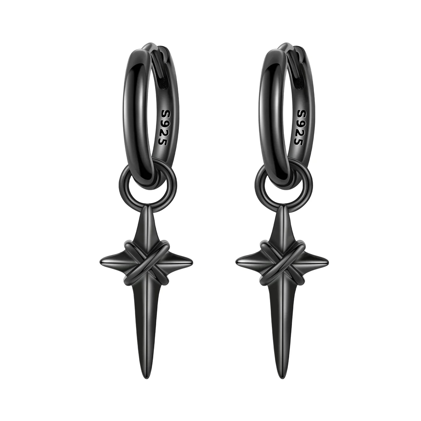 PANPOKI 925 Sterling Silver Multi Layer Starry Tassel Drop Earrings Women Earrings Charm Trend Versatile Party Jewelry Gifts