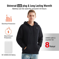 Outdoor Electric USB Heating Sweaters Hoodies Men Winter Warm Heated Clothes